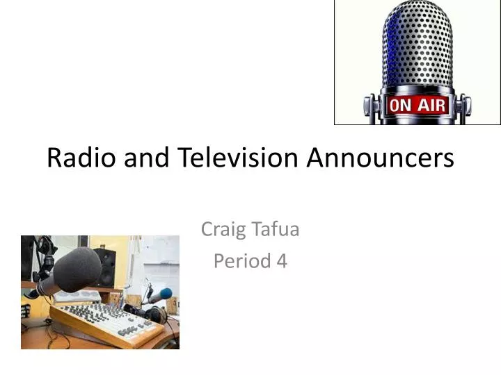 radio and television announcers