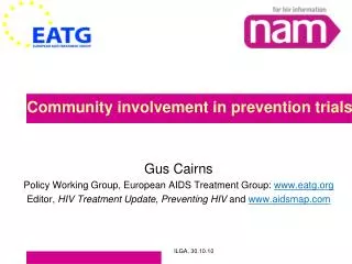 Community involvement in prevention trials