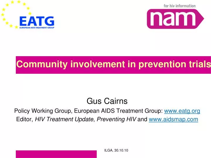 community involvement in prevention trials