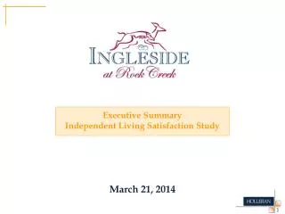 Executive Summary Independent Living Satisfaction Study