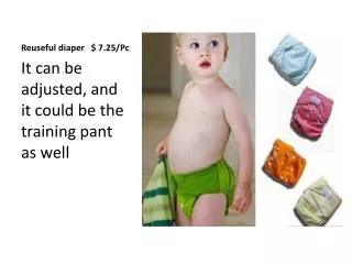 Reuseful diaper $ 7.25/Pc