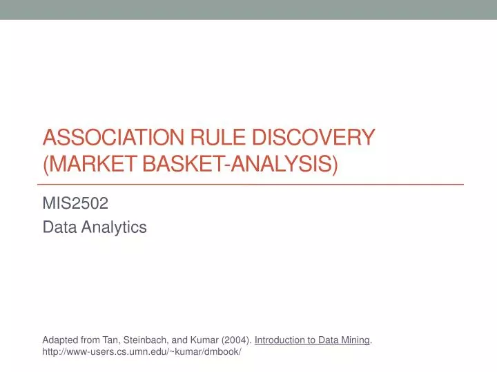 association rule discovery market basket analysis