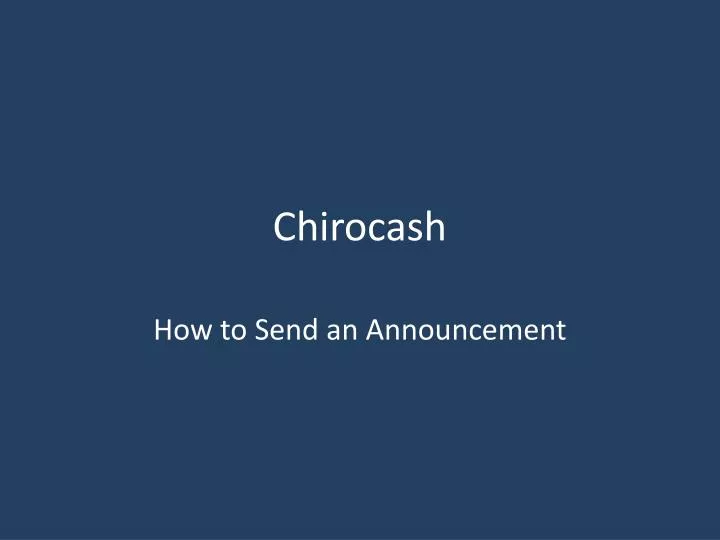 chirocash