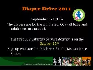 Diaper Drive 2011