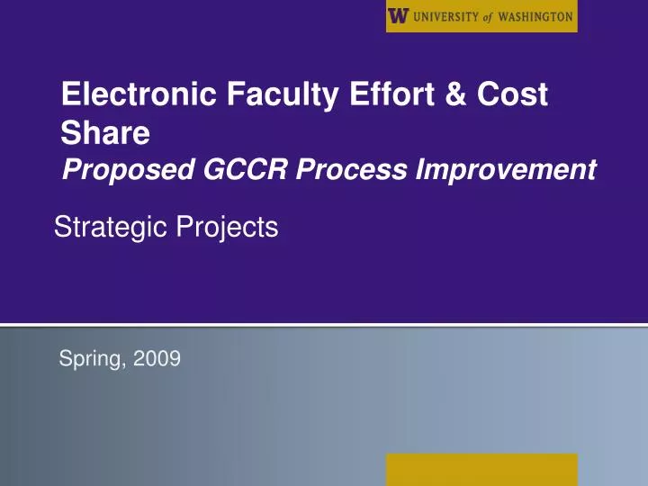 electronic faculty effort cost share proposed gccr process improvement
