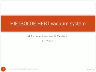 HIE-ISOLDE HEBT vacuum system