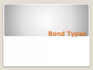 bond types