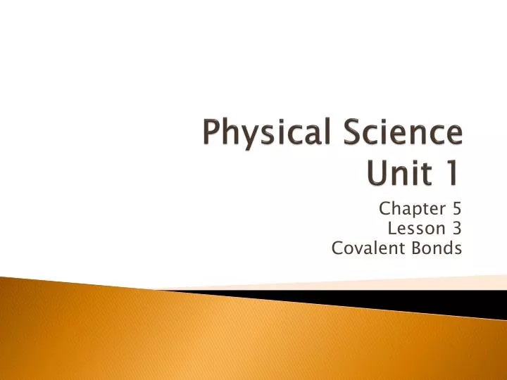 physical science unit 1