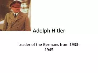 Adolph H itler