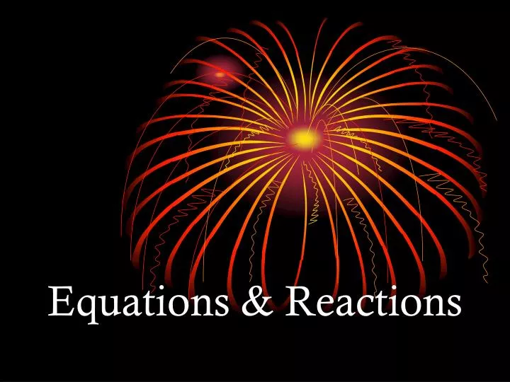 equations reactions