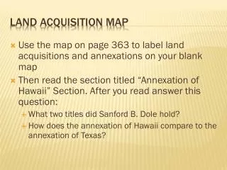 Land Acquisition Map