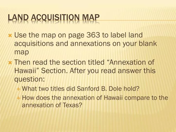 land acquisition map