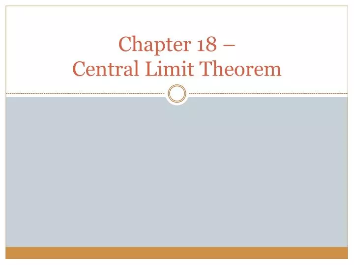 chapter 18 central limit theorem
