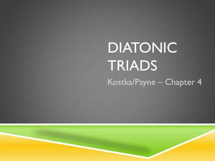diatonic triads
