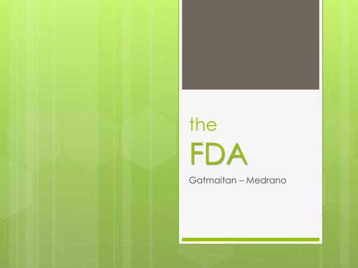 the fda