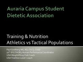 Auraria Campus Student Dietetic Association