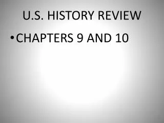U.S. HISTORY REVIEW