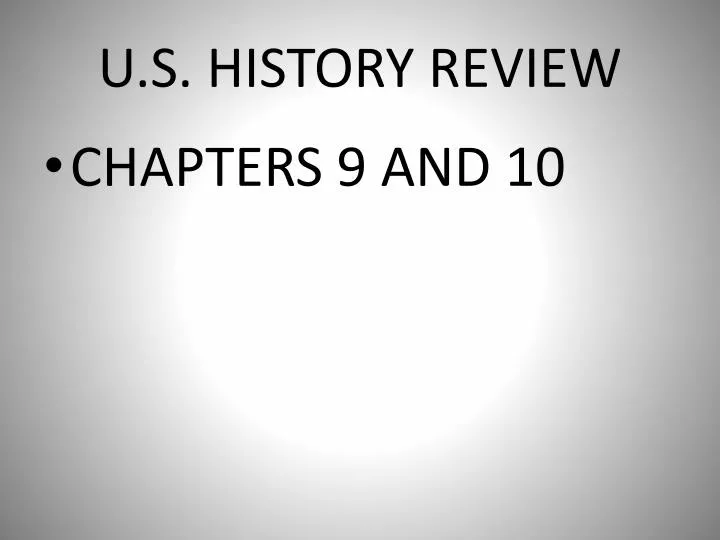 u s history review