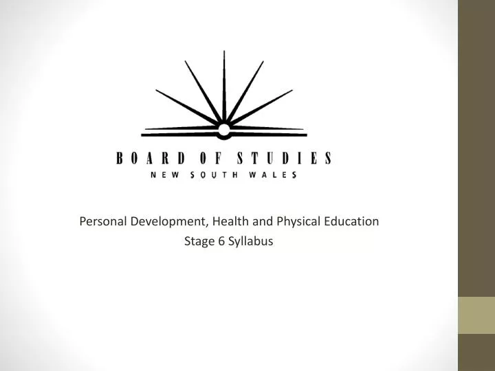 personal development health and physical education stage 6 syllabus