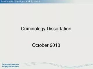 Criminology Dissertation October 2013