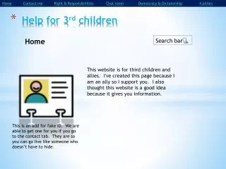 Help for 3 rd children