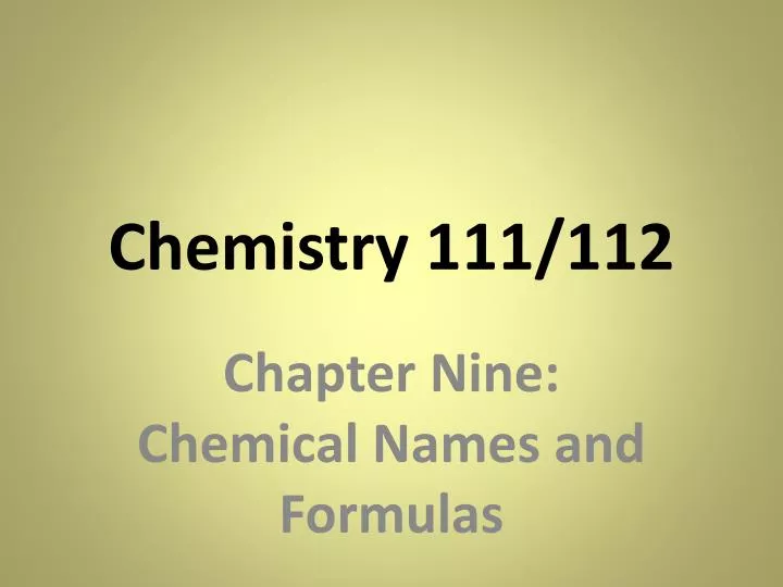 chemistry 111 112