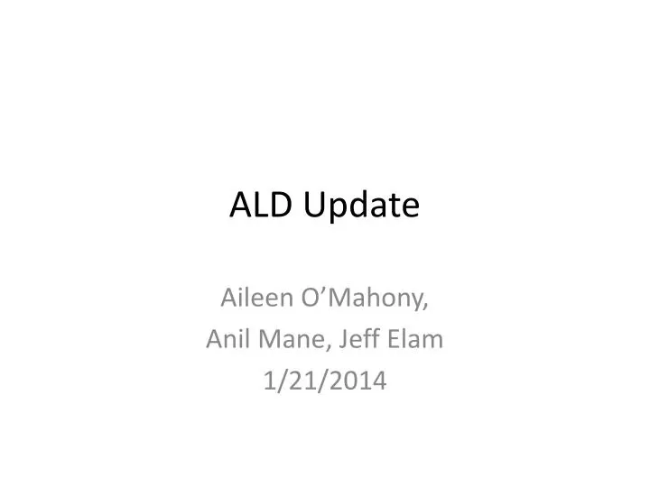 ald update