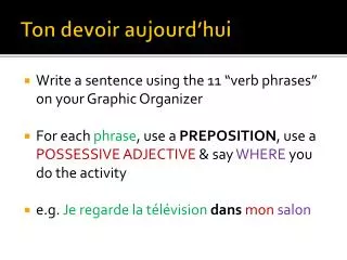 ton devoir aujourd hui