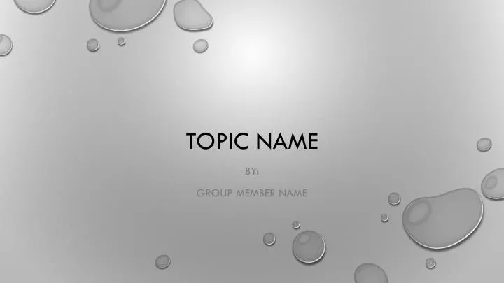 topic name