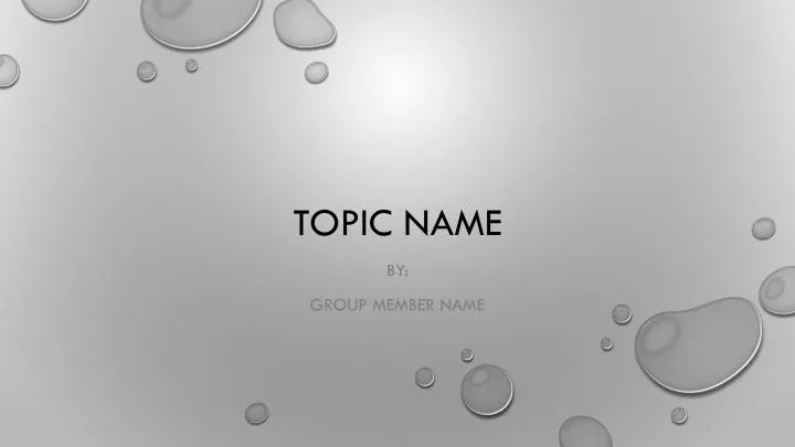 powerpoint presentation topic name