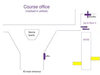 course office marked in yellow
