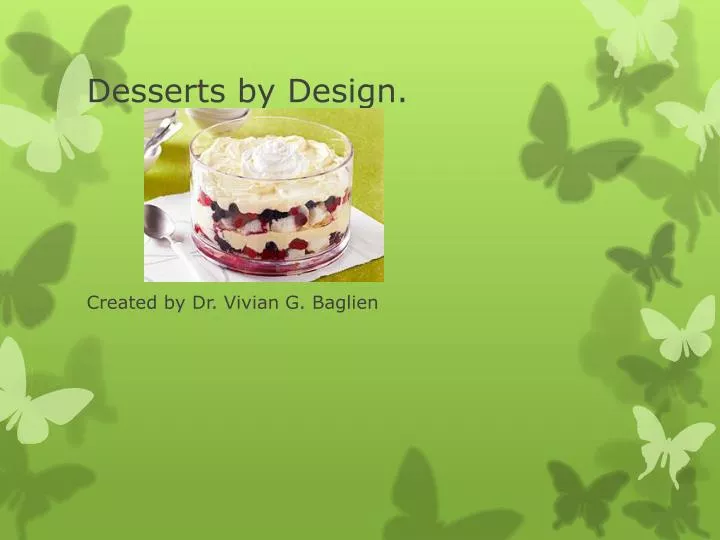 desserts by design