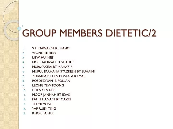 group members dietetic 2