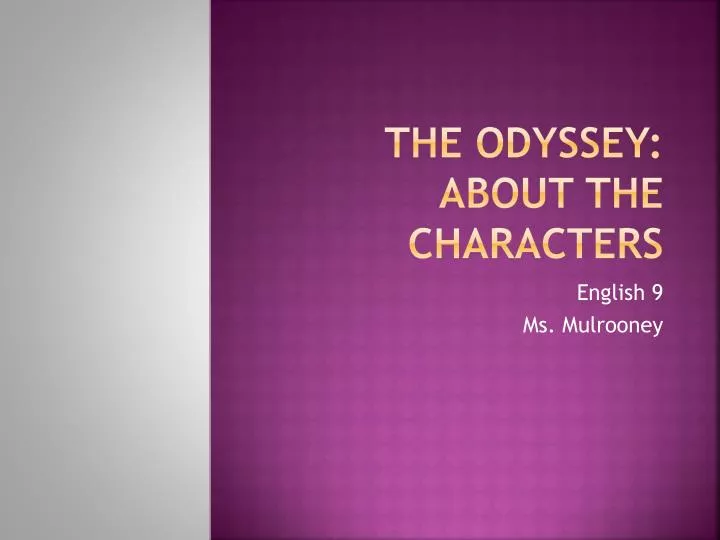 the odyssey about the characters