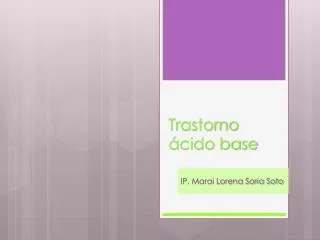 trastorno cido base