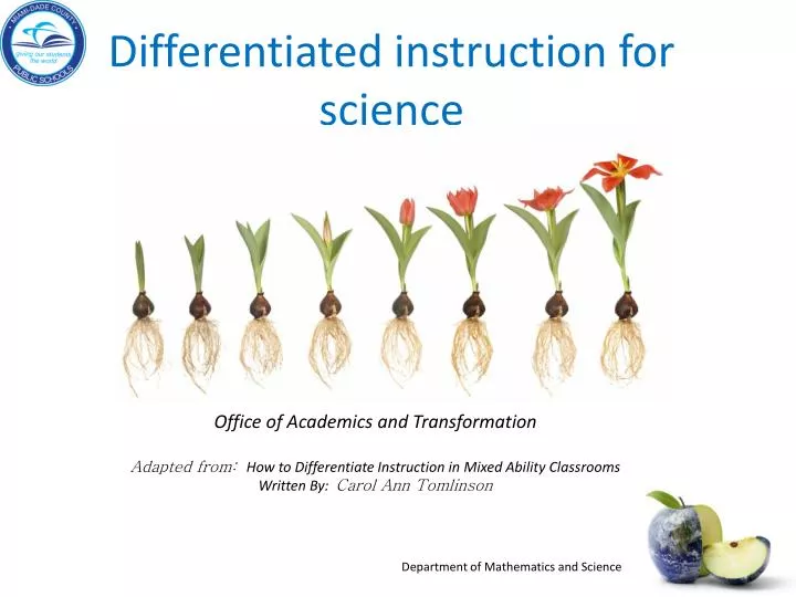 differentiated instruction for science