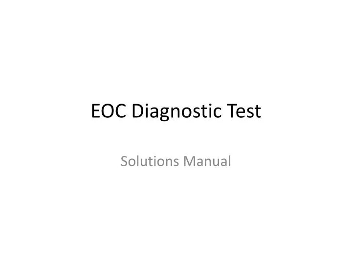 eoc diagnostic test