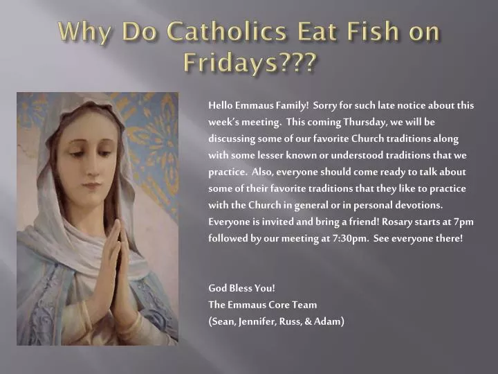 why do catholics eat fish on fridays