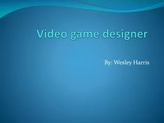 Video game designer