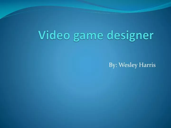 video game designer