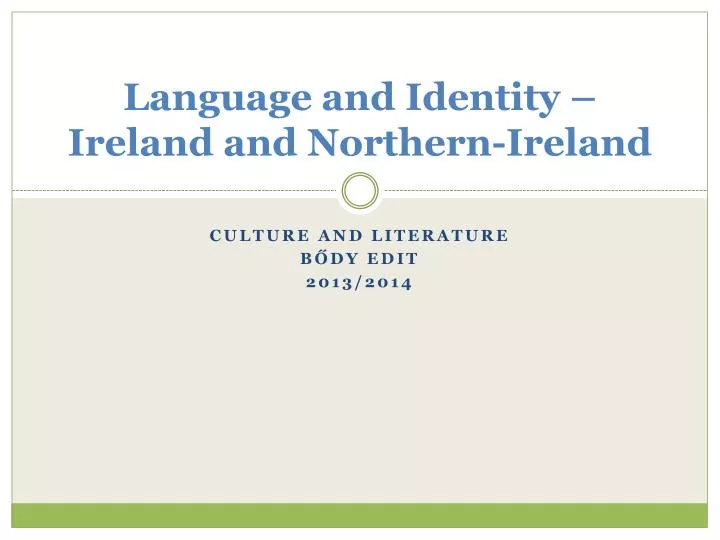 language and identity ireland and northern ireland