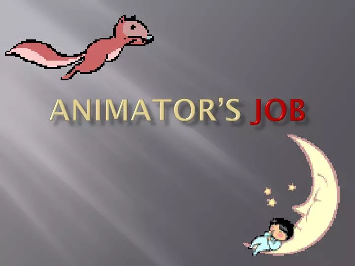 animator s job