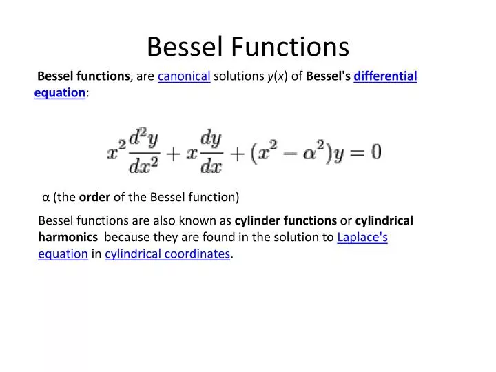 bessel functions