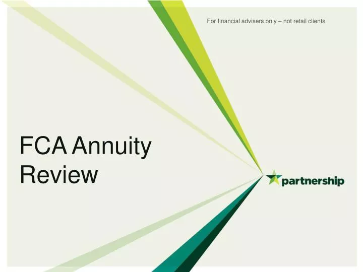 fca annuity review