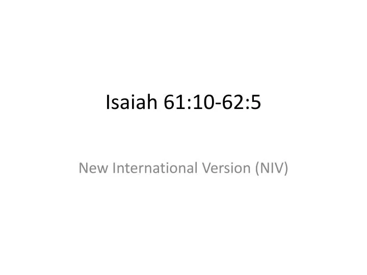 isaiah 61 10 62 5