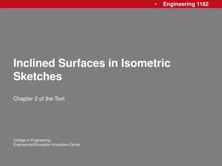 inclined surfaces in isometric sketches