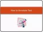 Mastering Text Annotation: Effective Techniques for Engaging Reading - slide 1