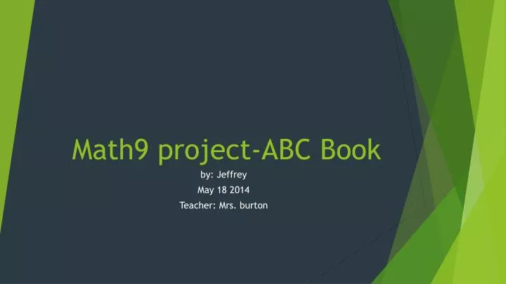 math9 project abc book