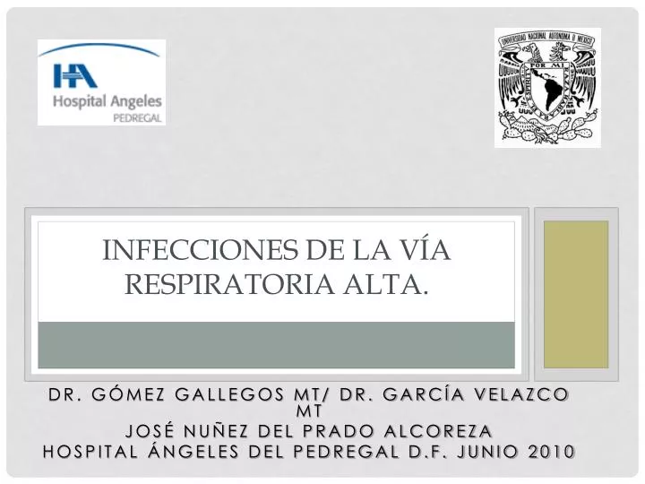 infecciones de la v a respiratoria alta