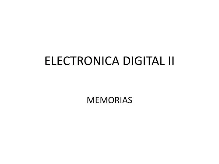 electronica digital ii